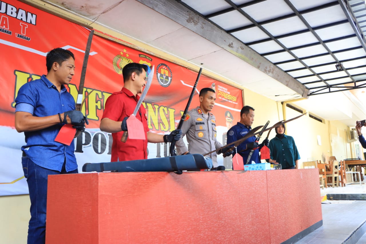 Polres Tuban Amankan 13 Terduga Pelaku Pengeroyokan di Ringroad