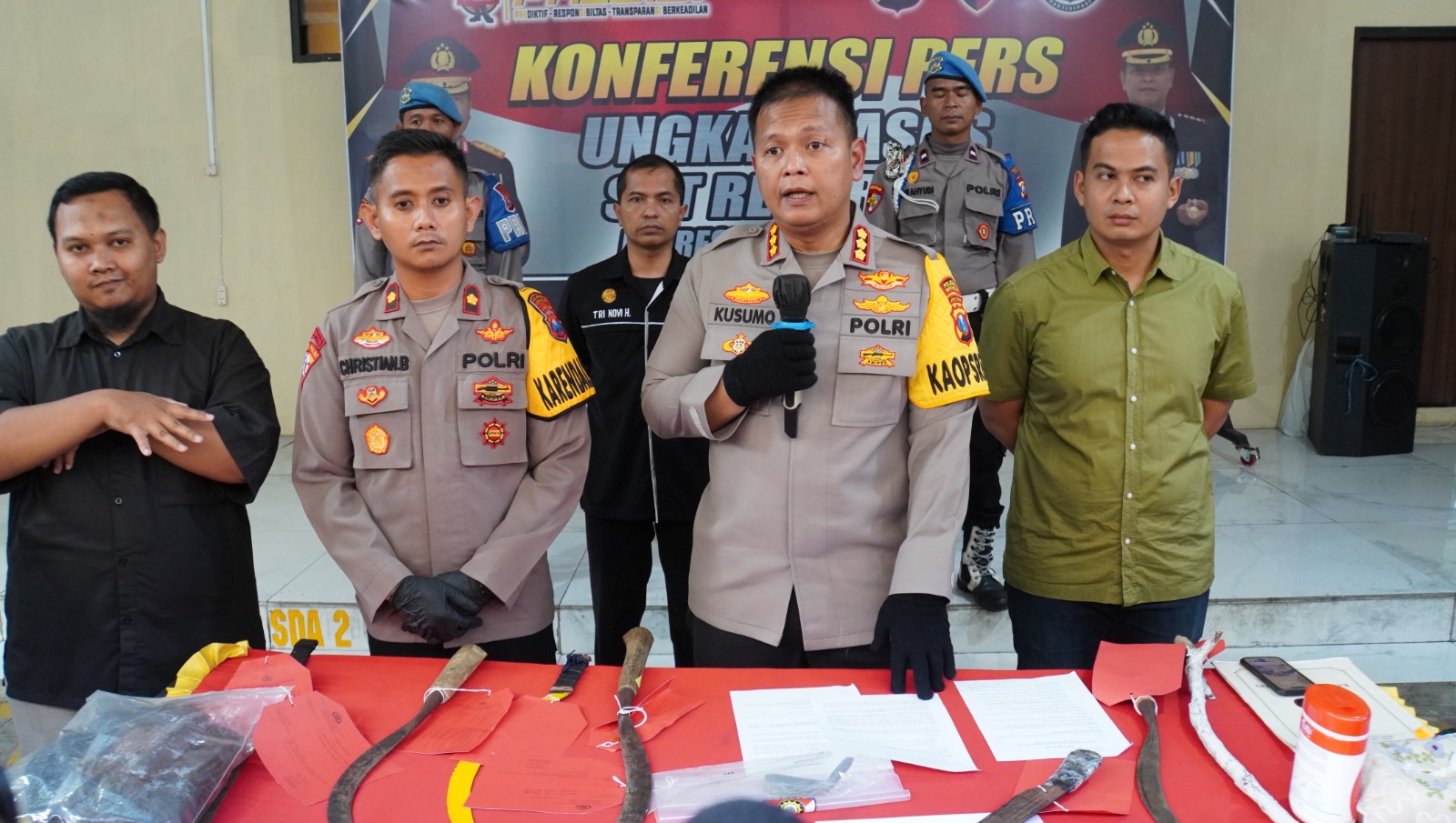 Polisi Berhasil Amankan Sejumlah Remaja Terduga Pelaku Pengeroyokan di Sepande Sidoarjo