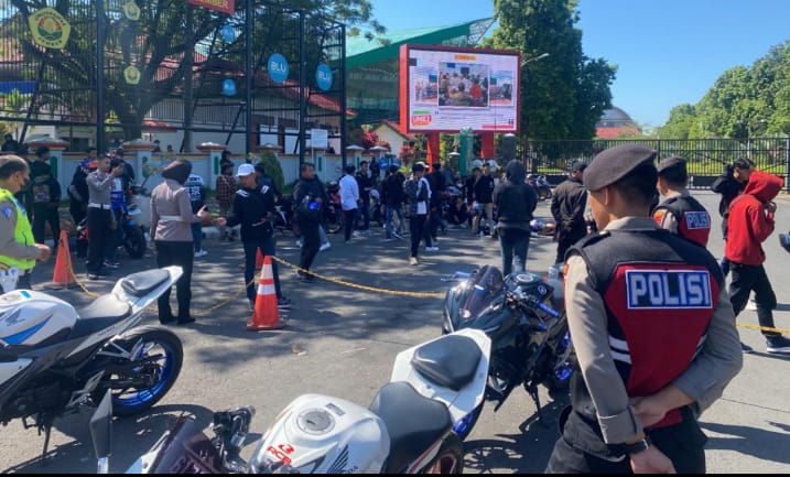 Polres Jember Amankan 53 Motor Sport Tak Sesuai Standart Saat Akan Gelar Sunmori