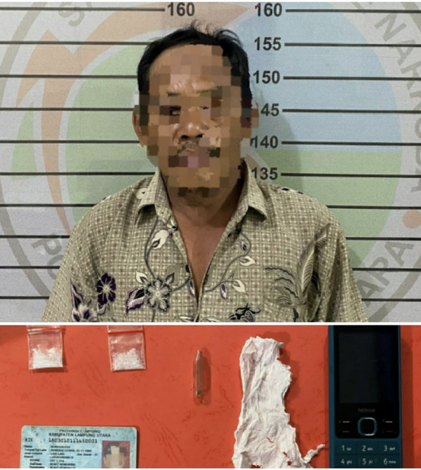 Akibat Narkoba, BR Harus Meringkuk di Rutan Polres Lampung Utara