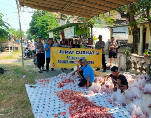 Jum’at Curhat, Polresta Mojokerto Ajak Masyarakat Jaga Kamtibmas Pelaksanaan Lebaran Idul Adha