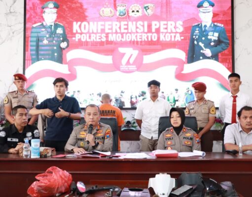 Polresta Mojokerto Berhasil Ungkap Pembunuhan dan Pelaku Begal 12 TKP