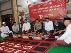 Sambut Hari Bhayangkara ke – 77 Polres Nganjuk Gelar Doa Bersama Lintas Agama