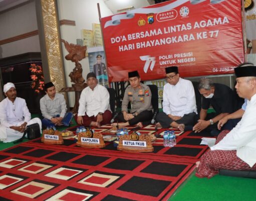 Sambut Hari Bhayangkara ke – 77 Polres Nganjuk Gelar Doa Bersama Lintas Agama