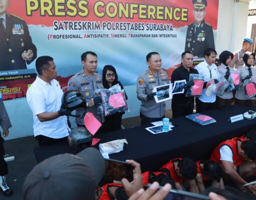 Gercep, Polisi Berhasil Amankan Sembilan Terduga Pelaku Pengeroyokan di Tunjungan Surabaya