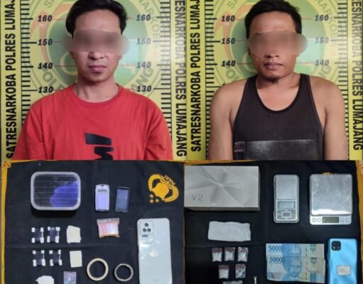 Polres Lumajang Amankan Dua Tersangka Pengedar Sabu