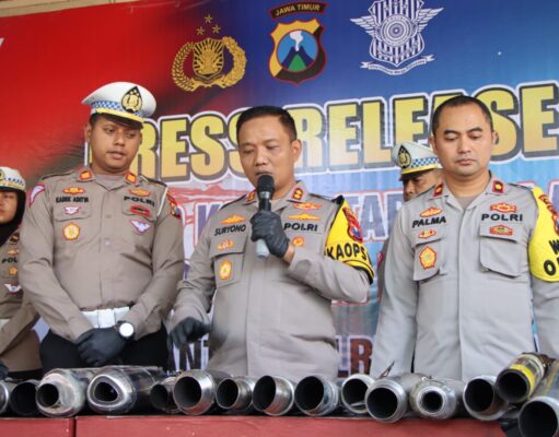 Harkamtibmas Polres Tuban Amankan Ratusan Motor Tidak Sesuai Standart