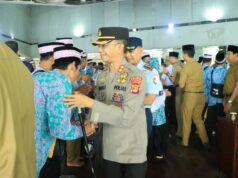 Hadiri Keberangkatan Jemaah Haji Asal Tulang Bawang Barat, Kapolres: Semoga Menjadi Haji Mabrur.