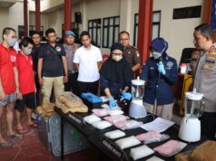 Polrestro Jakarta Pusat Musnahkan Barang Bukti Narkotika Hasil Penangkapan Selama Bulan Mei