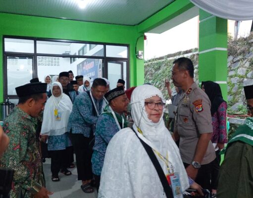 Polres Tanggamus Gelar Pengamanan Pemberangkatan Ibadah Haji Manifest Kedua