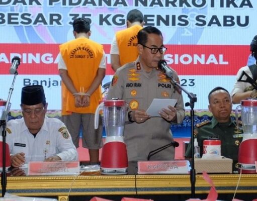 Rumah Pembuatan Narkoba di Banjarmasin di Grebeg Polisi, 35 Kg Sabu Disita