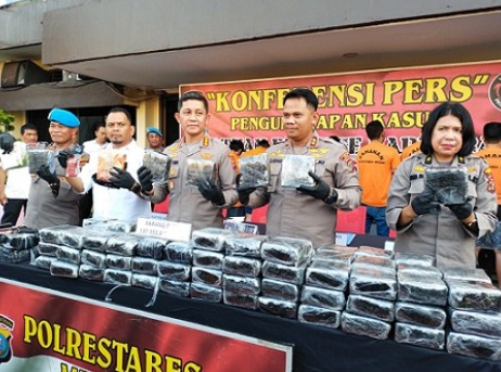 Grebeg dan Amankan 132 Kg Sabu, Polisi Tahan 7 Tersangka Pelaku Penyelundupan Narkoba