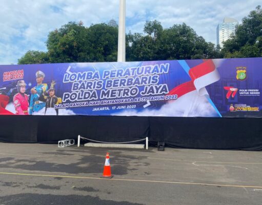 Polda Metro Memeriahkan HUT Bhayangkara ke-77 Lomba Peraturan Berbaris Kapolda Cup