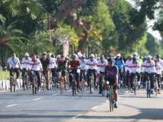 Sambut Hari Bhayangkara Ke-77, Polda Kalteng Gelar Fun Bike Dan Senam Bersama