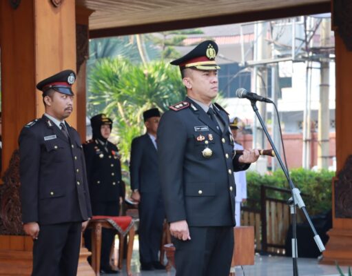 Upacara HUT Bhayangkara ke-77, Kapolresta Mojokerto Ucapkan Rasa Syukur yang Besar