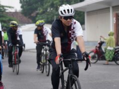 Waterstop di Wisata Religi, Kapolresta Mojokerto Ajak Anggota Gowes ke Pendopo Agung