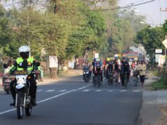 Ajak Anggota Refreshing, Kapolresta Mojokerto Bersama Anggota Gowes Ke Wisata Desa