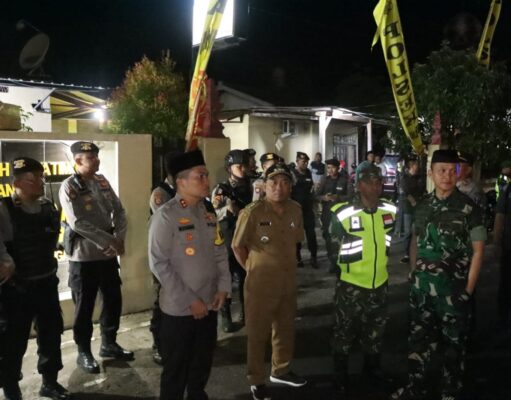 Polisi Gelar Patroli Skala Besar dan Istighosa Malam 1 Suro di Nganjuk Aman