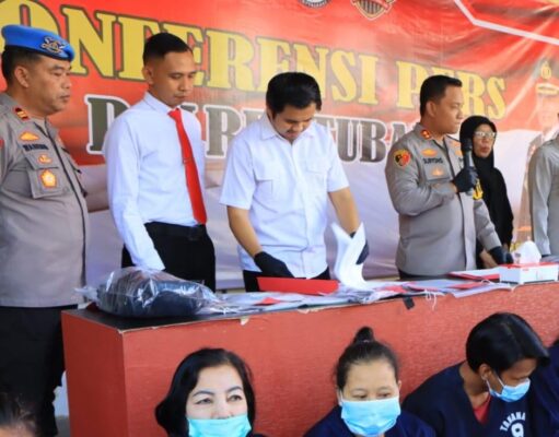 Polres Tuban Berhasil Ungkap TPPO, Lima Tersangka Mucikari Diamankan