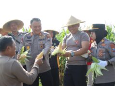 Polres Blitar Panen Jagung Manfaatkan Lahan Tidur Dukung Ketahanan Pangan