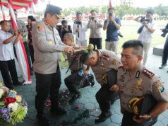 Ratusan Personel dan Ribuan PNS Polda Jatim Naik Pangkat di Hari Bhayangkara ke – 77