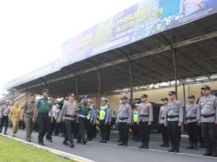 Wujudkan Kamseltibcar Lantas, Kapolresta Mojokerto Pimpin Apel Gelar Pasukan Operasi Patuh Semeru 2023