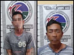 Polres Tulang Bawang Barat Tangkap 2 Orang Pengedar Narkoba berikut 33,13 gram Sabu.