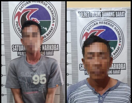 Polres Tulang Bawang Barat Tangkap 2 Orang Pengedar Narkoba berikut 33,13 gram Sabu.