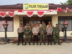 Hari Bhayangkara Ke-77, Koramil 412- 05 TBU Beri Kejutan Kepada Polsek Tumijajar