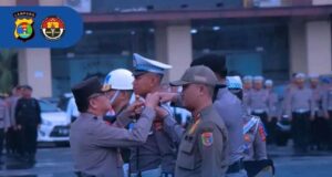 Polda Lampung Apel Gelar Pasukan Ops Krakatau 2023