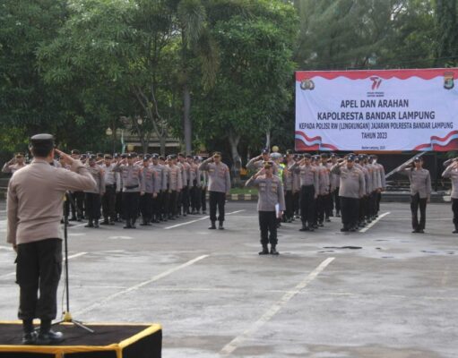 Polresta Bandar Lampung Gelar Apel Polisi RW Tingkat Kota Bandar Lampung