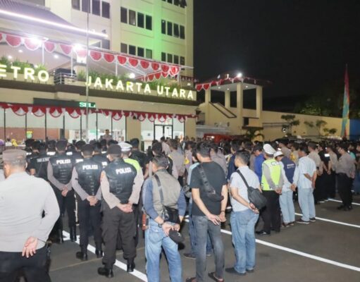 Cegah Kejahatan Jalanan, Polres Jakut Kerahkan Ratusan Personel Operasi Skala Besar