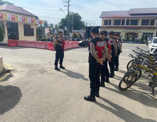 Ciptakan Situasi Aman Damai dan Tentram, Tim Tombak Sat Samapta Res Langsa Rutin Lakukan Patroli Ber sepeda.