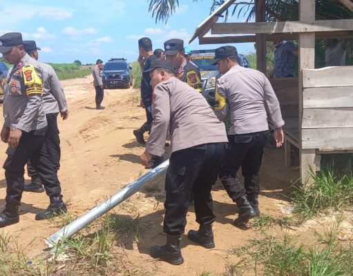 Ops Bina Kusuma 2023, Polres Tulang Bawang Barat Bongkar Pos Portal yang dijadikan Tempat Pungli