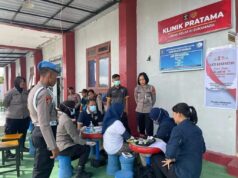 Menyambut Hari Jadi Polisi Wanita (Polwan) Ke – 75 Tahun 2023, Polwan Polres Sukamara Melaksanakan Bakti Kesehatan.