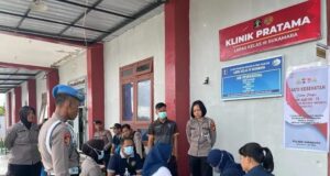 Menyambut Hari Jadi Polisi Wanita (Polwan) Ke – 75 Tahun 2023, Polwan Polres Sukamara Melaksanakan Bakti Kesehatan.