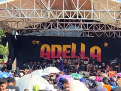 Polres Grobogan Turunkan Ratusan Anggotanya Amankan Dangdut Adella di Geyer