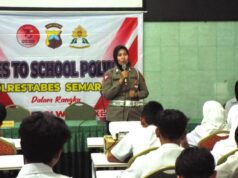 Polwan Polrestabes Semarang Goes To SMA 5 Dalam Rangka Hari Jadi Polwan Ke-75