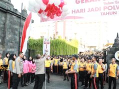 Semarak HUT Polwan Ke 75, Polda Jateng Gelar Olahraga Bersama