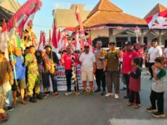 Sambut HUT RI KE 78 Polsek Gajahmungkur Bersama Babinsa Sampangan Kawal Jalan Sehat LDII Dan RW 7