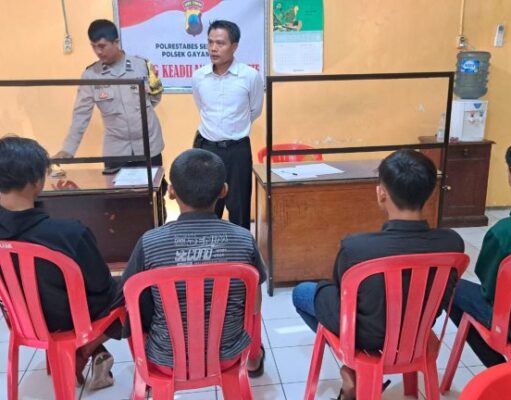 Gerak Cepat Reskrim Dan Bhabinkamtibmas Polsek Gayamsari Bina Empat Remaja Terkait Ajakan Tawuran Di Sosmed