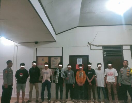Polisi Bersama Warga Ringkus 9 Pelajar Diduga Akan Tawuran Di Sukoharjo
