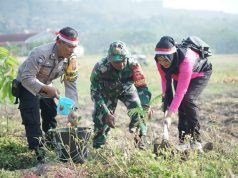 Kapolsek Banyumanik Bersama Forkopimcam Banyumanik Gelar Penanaman Pohon Sejak Dini