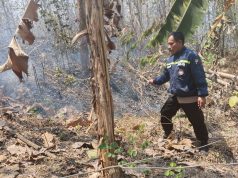 Bhabinkamtibmas Polsek Banyumanik Bersama Lurah Jabungan Kunjungi Lokasi Kebakaran