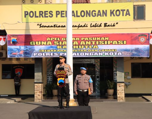 Antisipasi Kebakaran, Polres Pekalongan Kota Melaksanakan Apel Gelar Pasukan Satgas Penanganan Karhutla