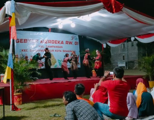 Bhabinkamtibmas Polsek Gajahmungkur Hadiri Gebyar HUT RI Ke 78 Di Lapangan Mitra