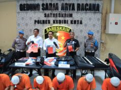 Periode Juli Polres Kediri Kota Berhasil Ungkap 6 Kasus, 10 Tersangka di Amankan