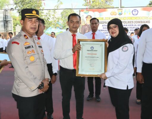 Respon Cepat Ungkap Kasus TPPO, Polres Jombang Terima Penghargaan