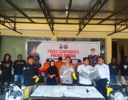 Polres Jember Berhasil Ungkap Komplotan Curanmor, 4 Pelaku Diamankan