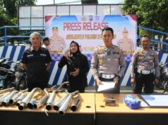 Polres Kediri Kota Amankan Puluhan Motor Knalpot Brong Diduga Untuk Balap Liar